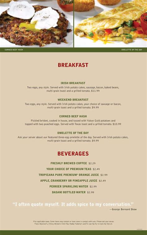 fionn maccool's menu|FIONN MACCOOL’S .